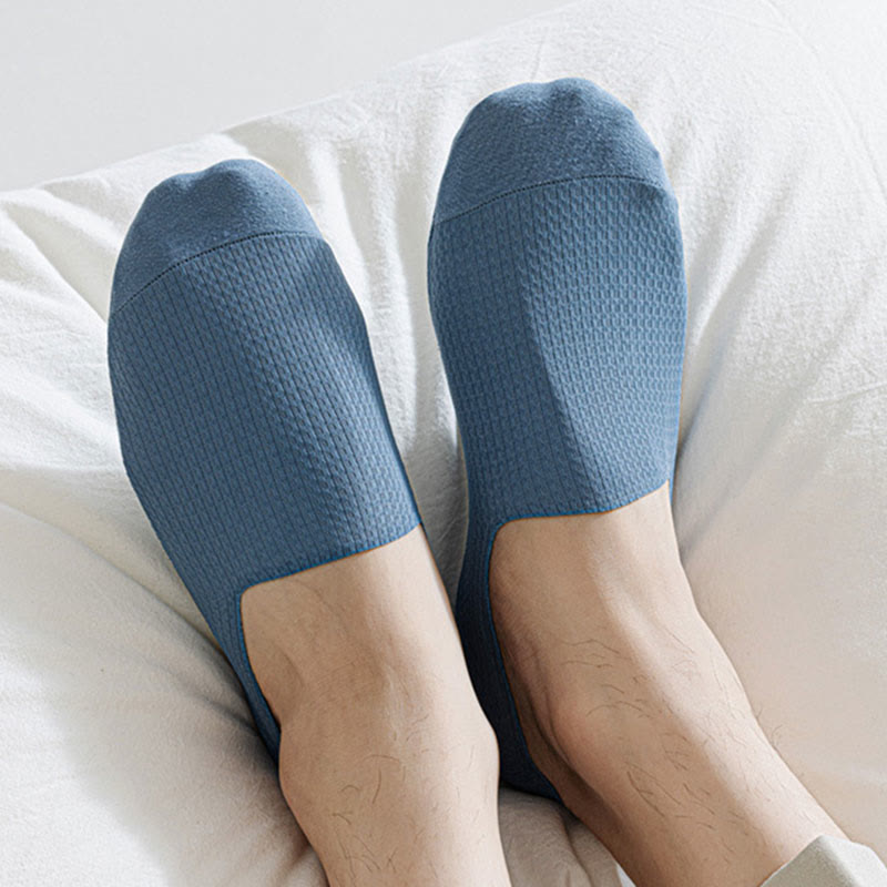 Chaussettes classiques gaufrées invisibles grande taille (6 paires)
