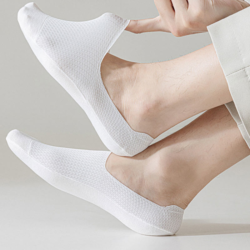 Chaussettes classiques gaufrées invisibles grande taille (6 paires)