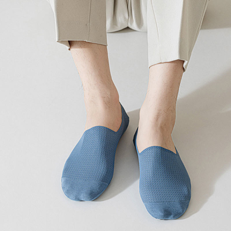 Chaussettes classiques gaufrées invisibles grande taille (6 paires)