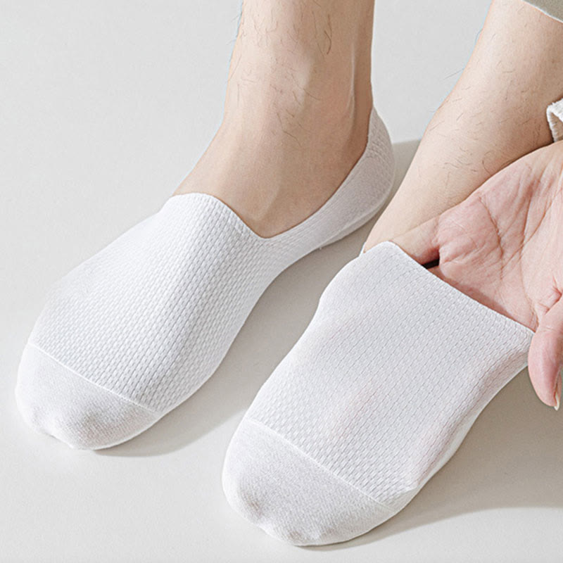 Chaussettes classiques gaufrées invisibles grande taille (6 paires)