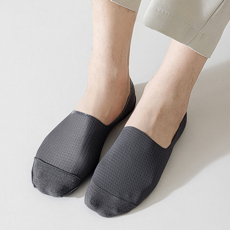 Chaussettes classiques gaufrées invisibles grande taille (6 paires)