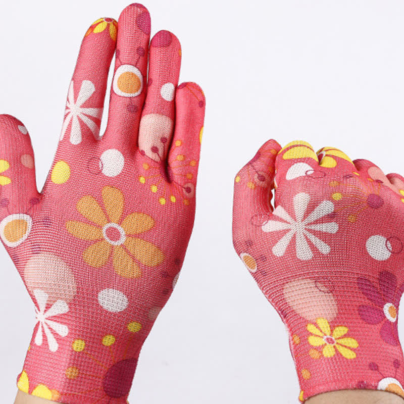 Gants de jardinage imprimés en tricot de nylon (12 paires) - image 2