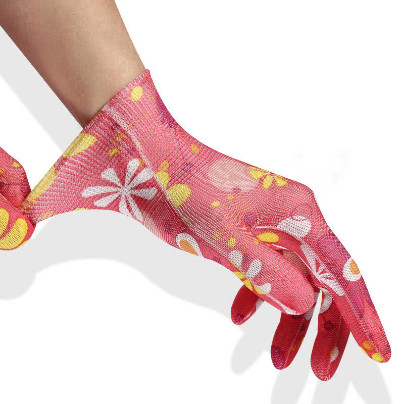 Gants de jardinage imprimés en tricot de nylon (12 paires) - image 6