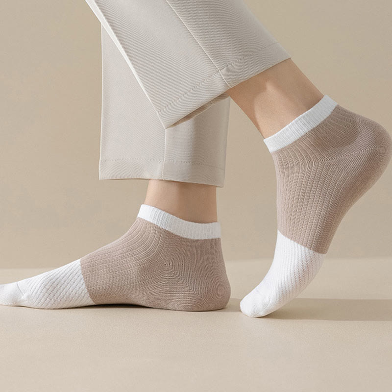 Chaussettes décontractées en coton uni grande taille (6 paires)