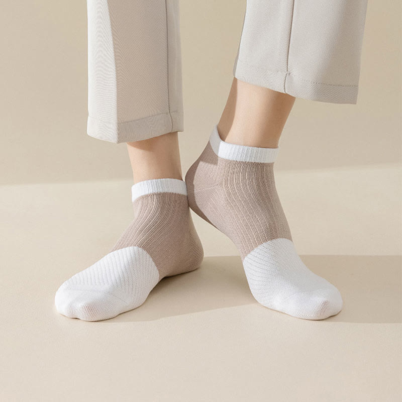 Chaussettes décontractées en coton uni grande taille (6 paires)