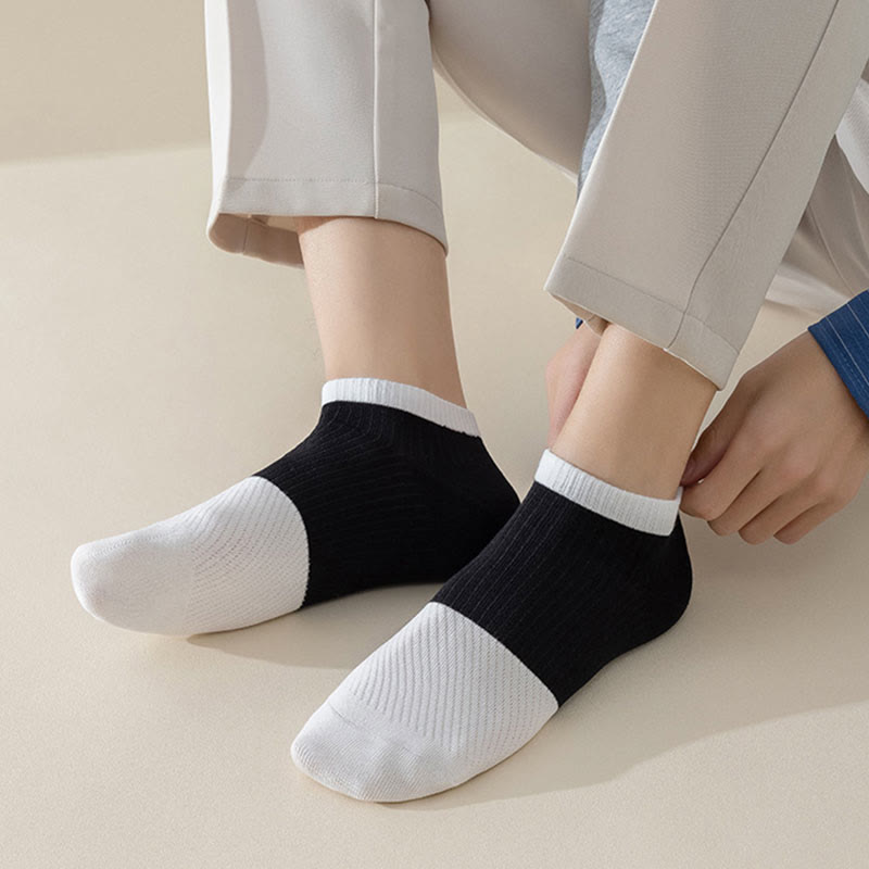 Chaussettes décontractées en coton uni grande taille (6 paires)