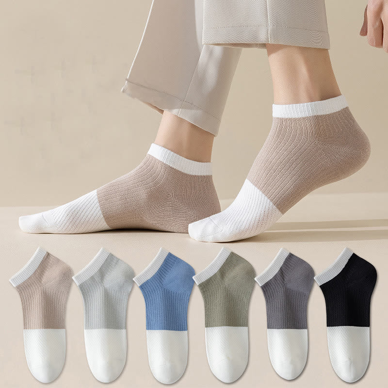 Chaussettes décontractées en coton uni grande taille (6 paires)