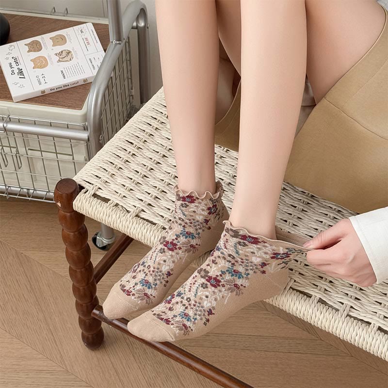 Chaussettes style ethnique rétro (5 paires) - image 7