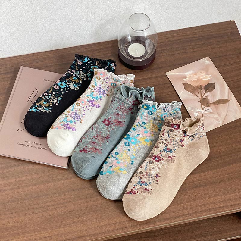 Chaussettes style ethnique rétro (5 paires) - Multicolore - EU36-40 (US3-7) - image 10