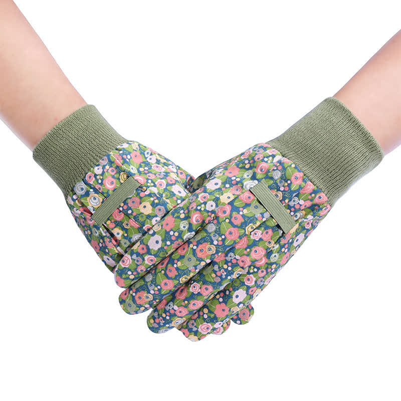 Gants de protection pour le jardinage à imprimé floral (3 paires) - image 7