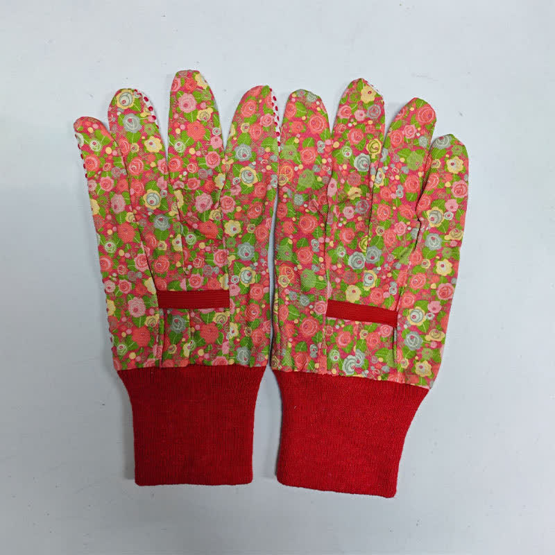 Gants de protection pour le jardinage à imprimé floral (3 paires) - B - Taille unique - image 10