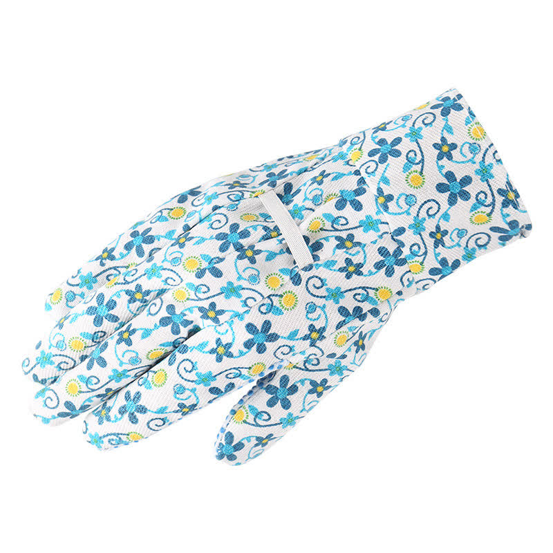 Gants de protection tricotés à imprimé floral (3 paires) - image 2