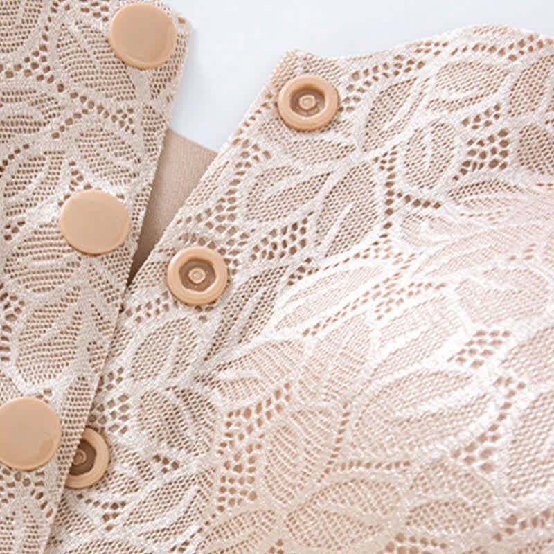 Soutien-gorge sans armatures à fermeture frontale en jacquard
