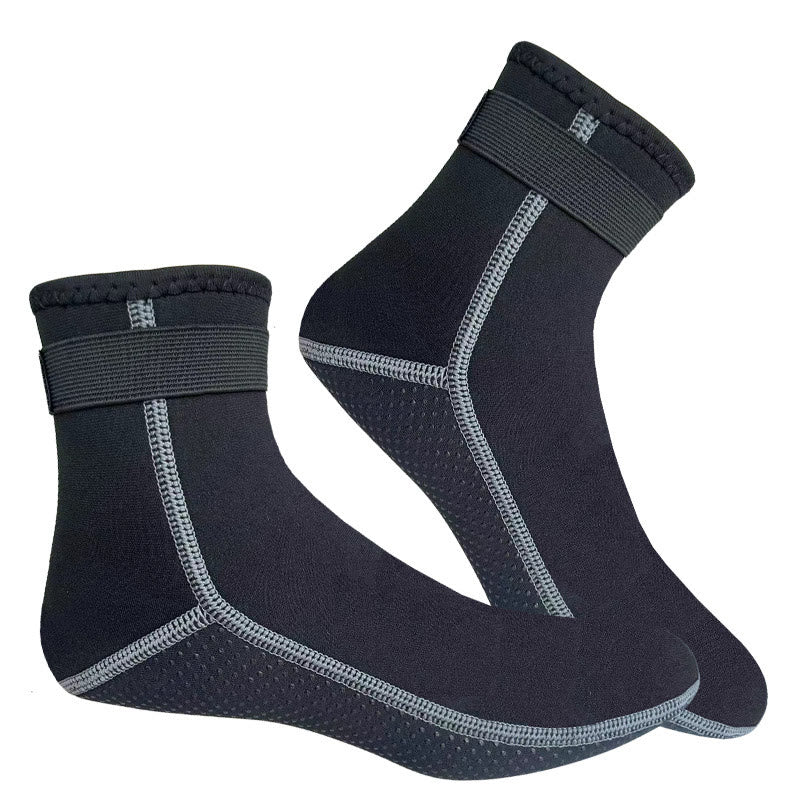Chaussettes d'eau antidérapantes grande taille - Gris - 2XL - image 1