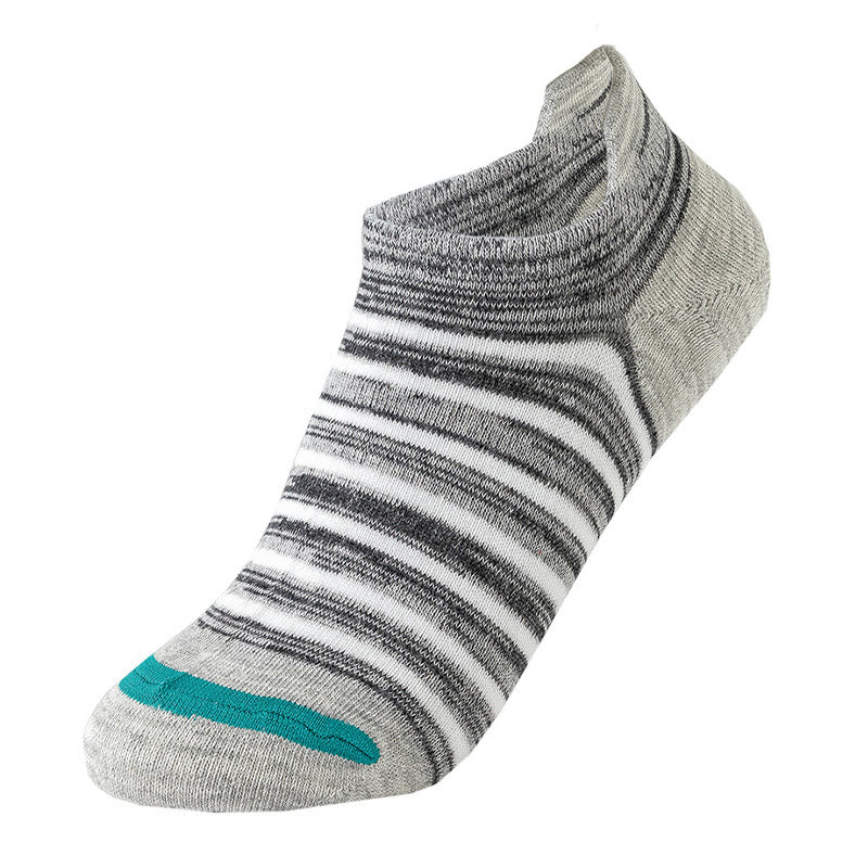 Chaussettes à rayures en coton grande taille (5 paires) - Gris foncé - EU39-44 (US6-10) - image 6