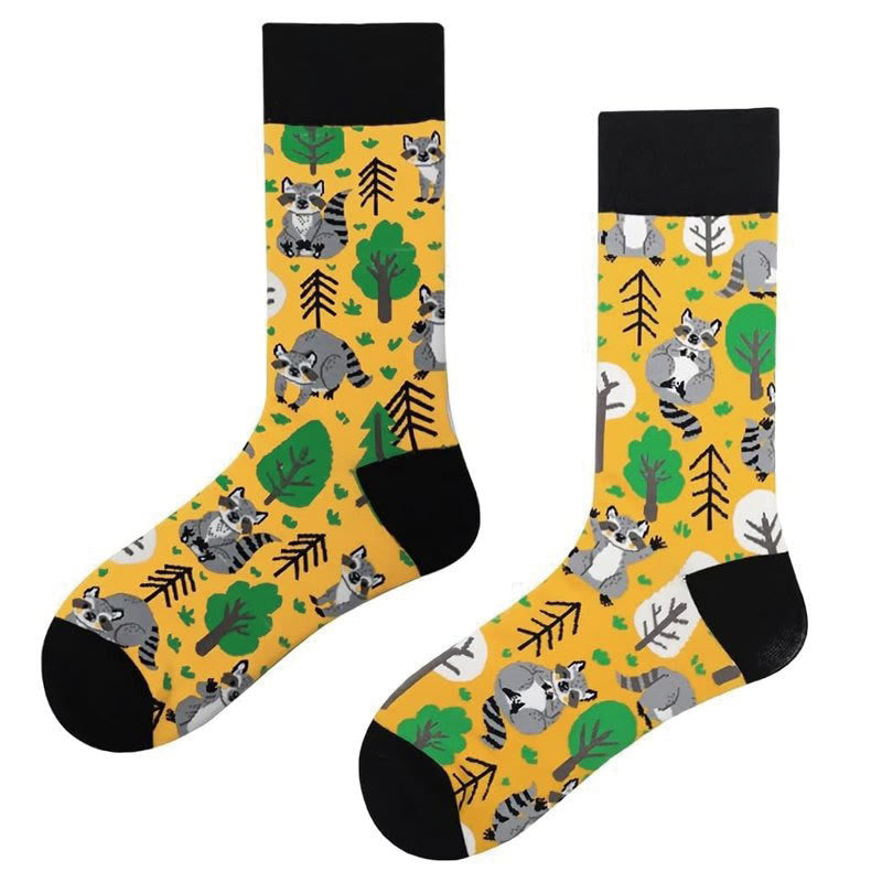 Chaussettes longues à motif crocodile et lapin (6 paires)