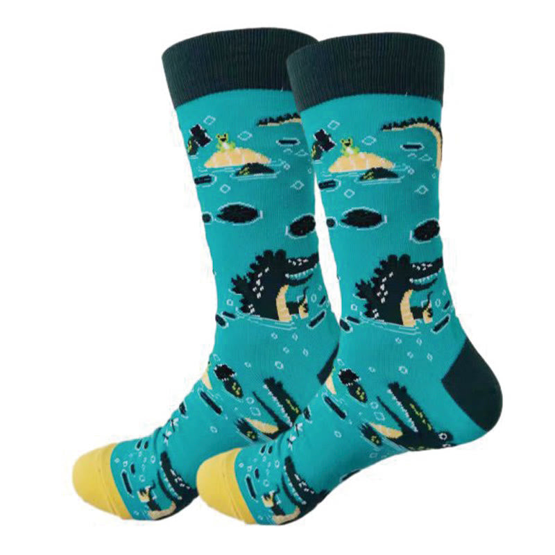 Chaussettes longues à motif crocodile et lapin (6 paires)