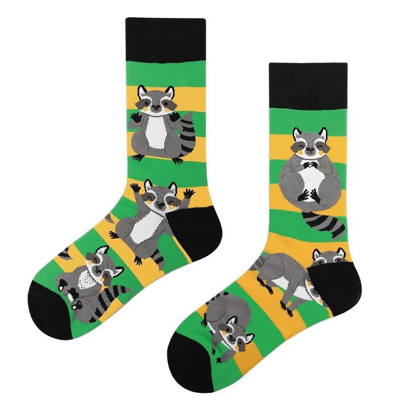 Chaussettes longues à motif crocodile et lapin (6 paires)