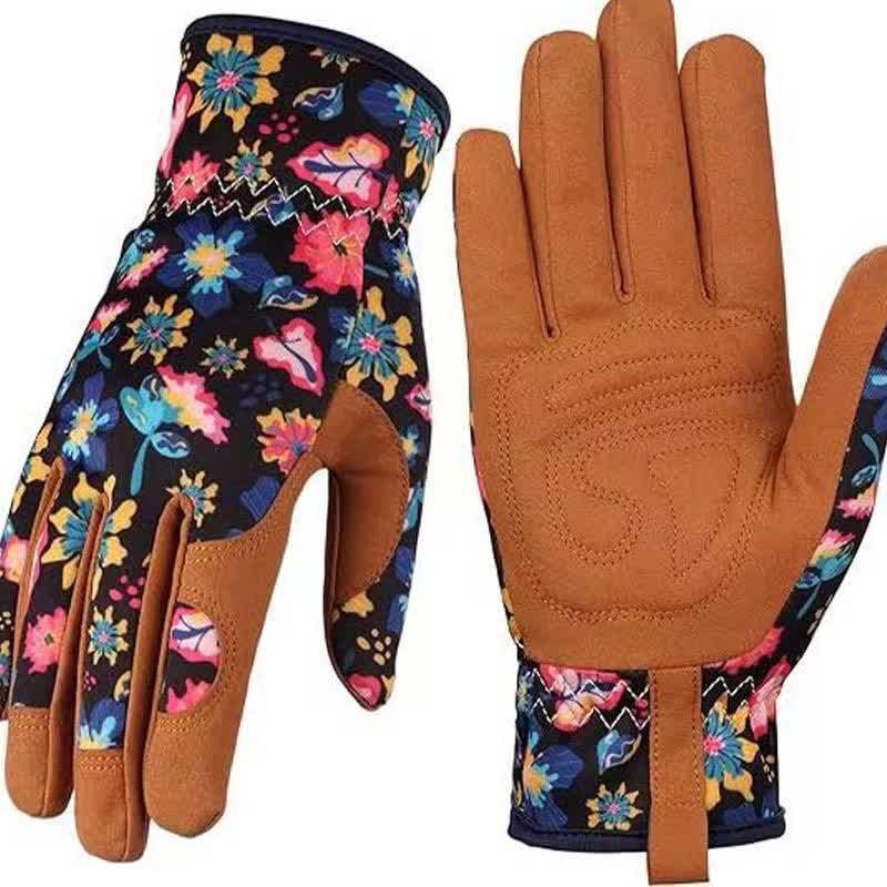 Gants de jardin à imprimé floral vibrant - C - Taille unique - image 7