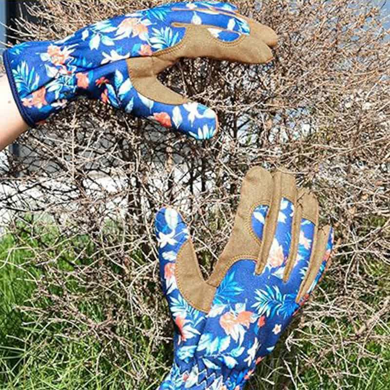 Gants de jardin à imprimé floral vibrant - image 3