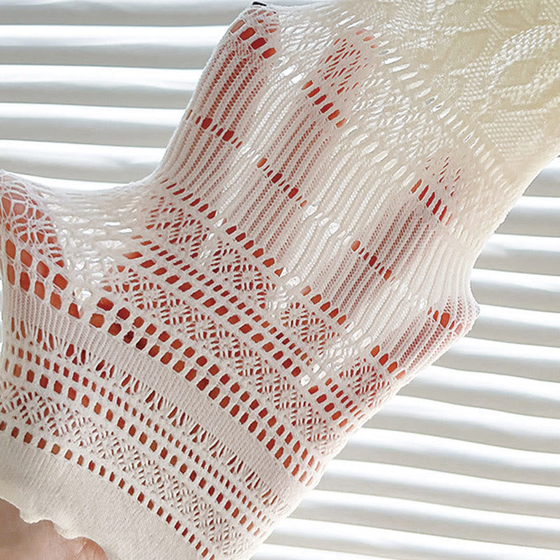 Chaussettes amples en maille et dentelle (6 paires)