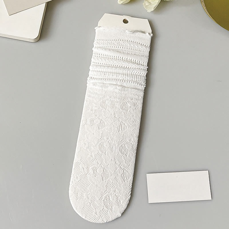 Chaussettes amples en maille et dentelle (6 paires)