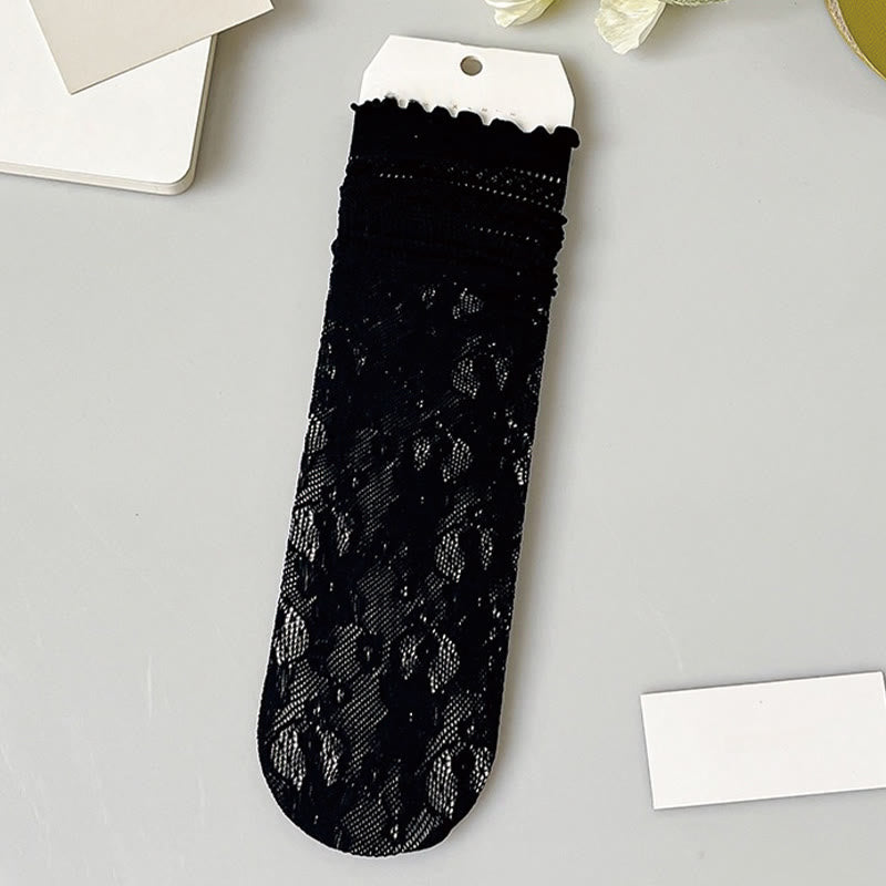 Chaussettes amples en maille et dentelle (6 paires)