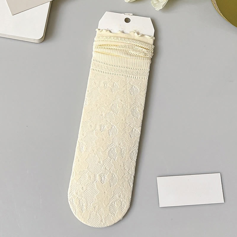 Chaussettes amples en maille et dentelle (6 paires)