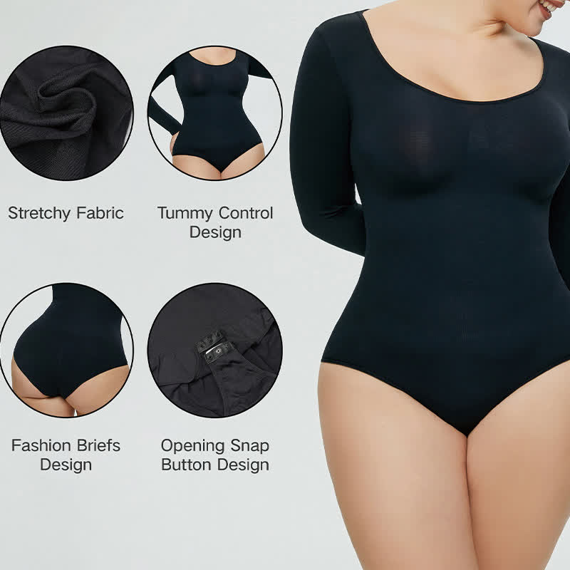 Body gainant une pièce sans coutures à manches longues