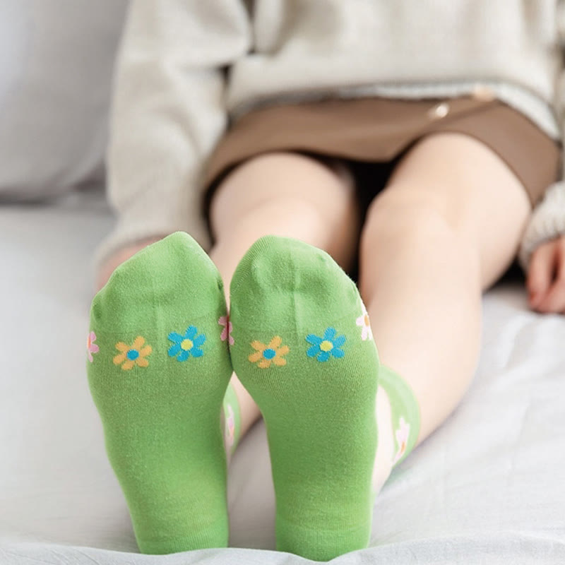 Chaussettes courtes en soie glacée à fleurs (9 paires) - image 11