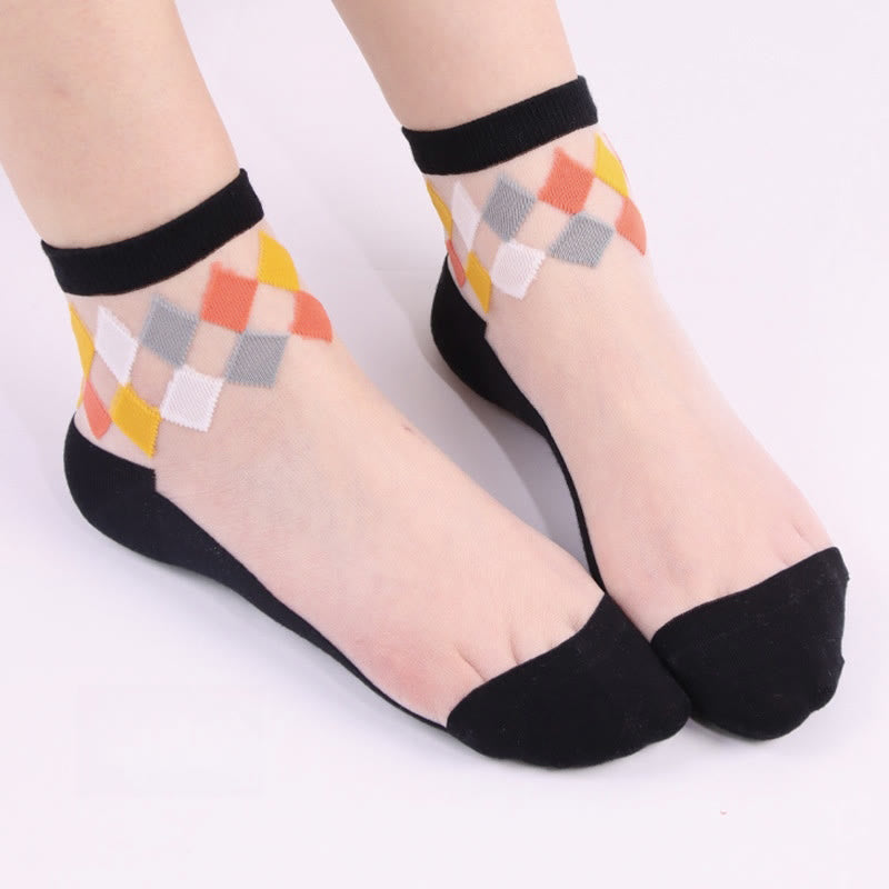 Chaussettes élégantes à motif losange (5 paires) - image 3