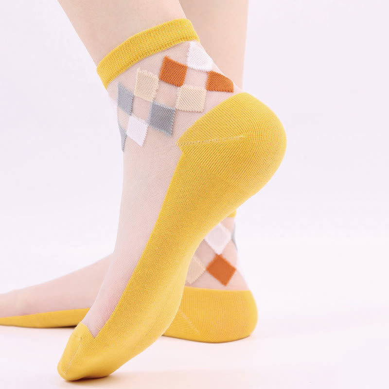 Chaussettes élégantes à motif losange (5 paires) - image 8
