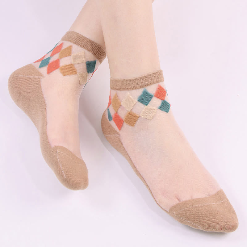 Chaussettes élégantes à motif losange (5 paires) - image 10