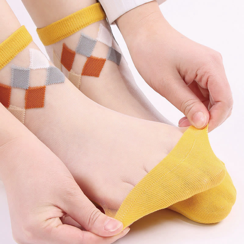 Chaussettes élégantes à motif losange (5 paires) - image 7