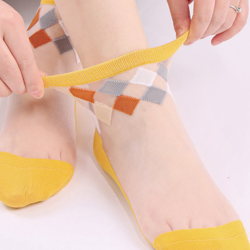 Chaussettes élégantes à motif losange (5 paires) - image 6