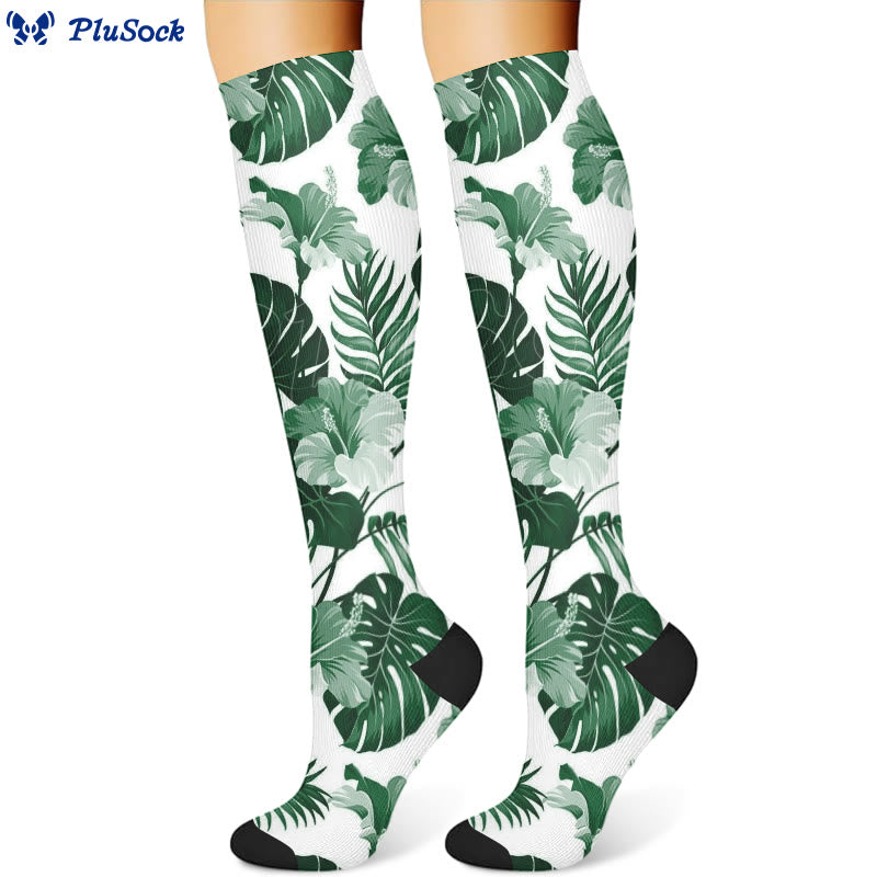 Chaussettes de compression à feuilles de Monstera (3 paires) - image 3