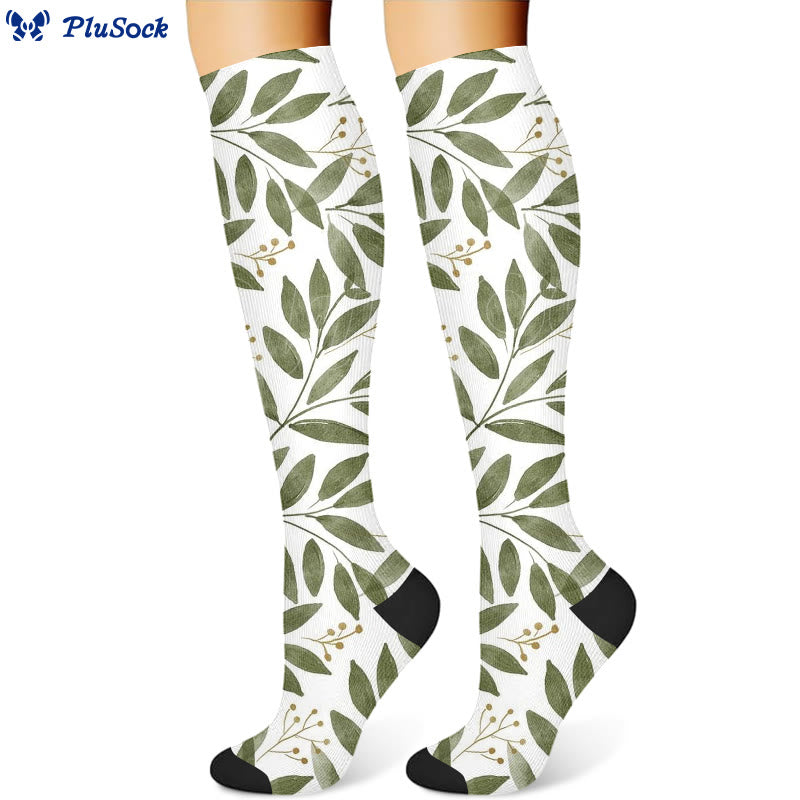 Chaussettes de compression à feuilles de Monstera (3 paires) - image 2