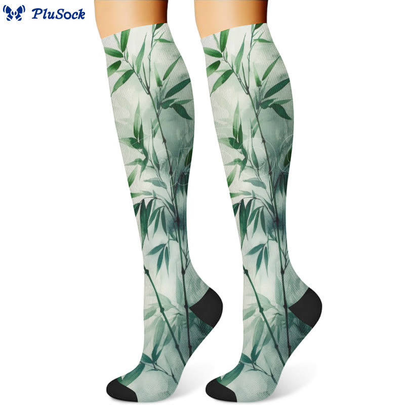 Chaussettes de compression à feuilles de Monstera (3 paires) - image 4