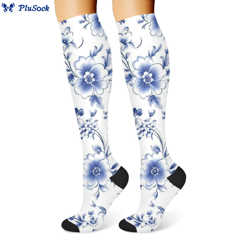 Chaussettes de compression Serene Flowers (3 paires)