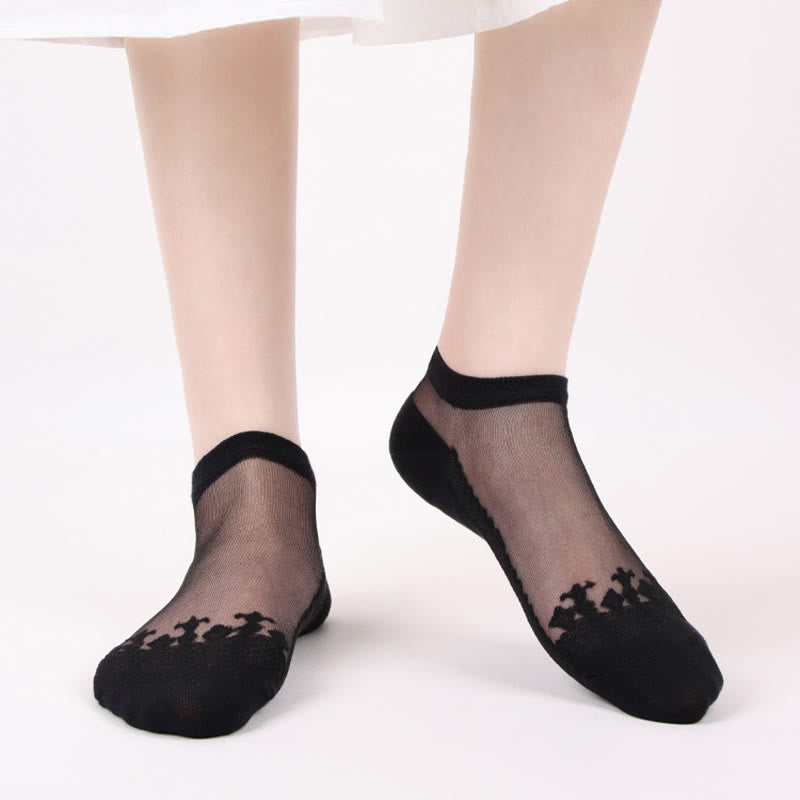 Chaussettes transparentes Jacquard (6 paires)