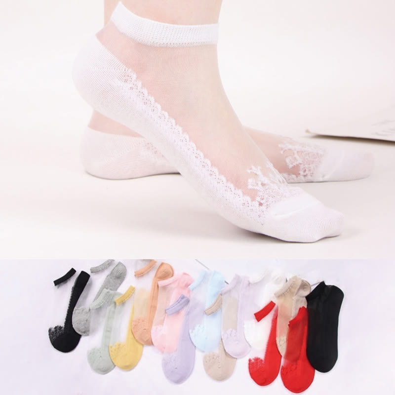 Chaussettes transparentes Jacquard (6 paires)