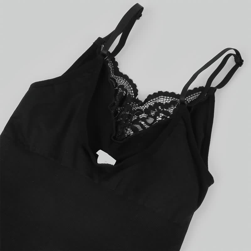 Body gainant en dentelle de couleur unie