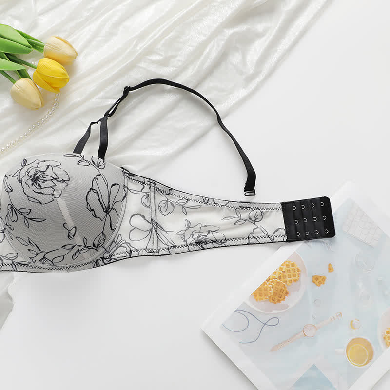 Soutien-gorge à armatures à imprimé floral vintage - image 6