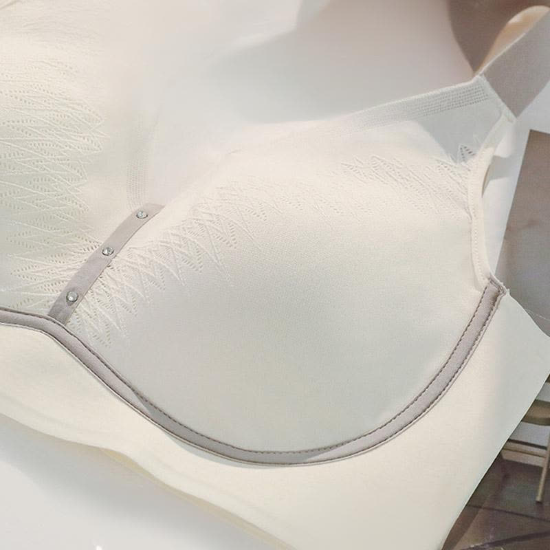 Soutien-gorge respirant sans armatures à blocs de couleurs grande taille