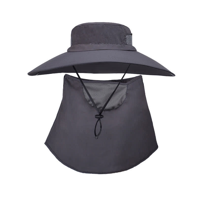 Masque de protection solaire d'extérieur, chapeau bob - Gris foncé - Taille unique - image 17