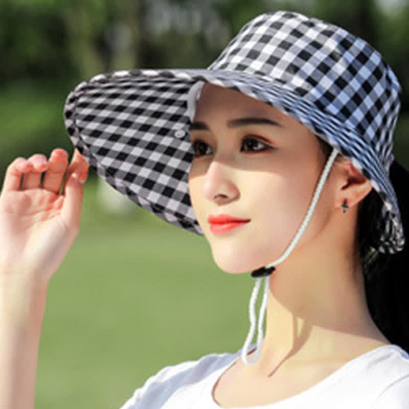 Chapeau bob amovible à motif écossais - image 8