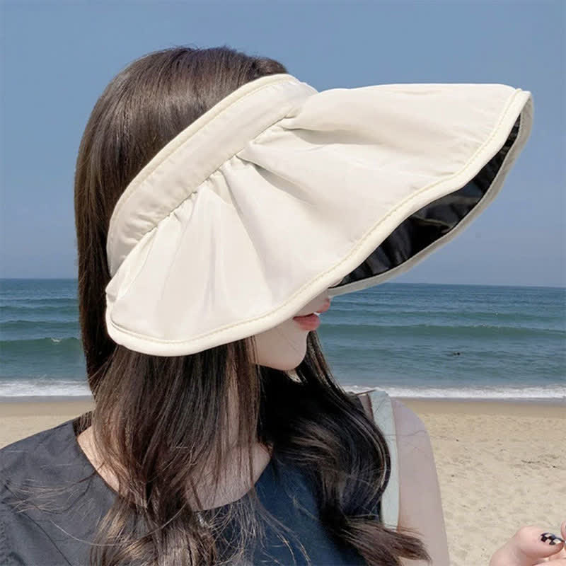 Chapeau de soleil à large bord ouvert de style bandeau