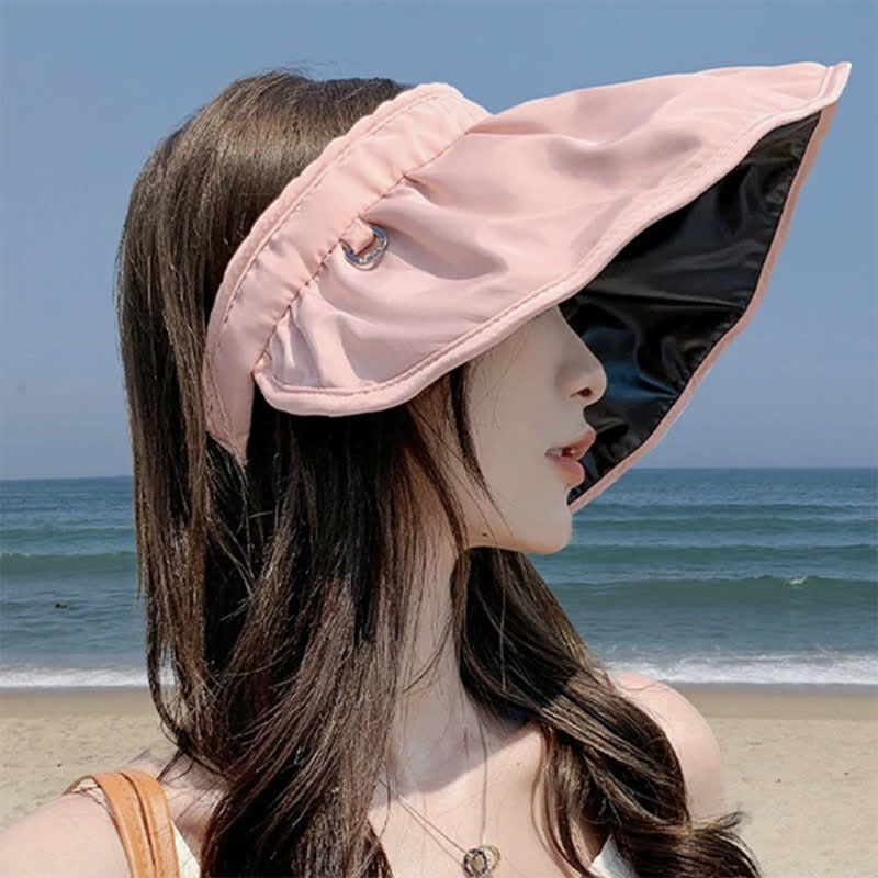 Chapeau de soleil à large bord ouvert de style bandeau