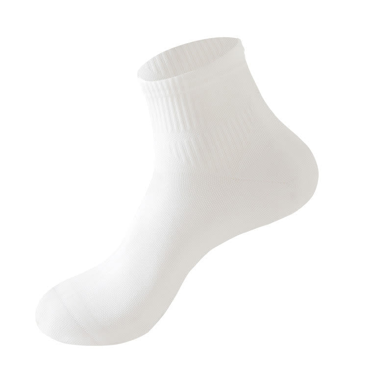 Chaussettes de compression respirantes de couleur unie pour le sport (5 paires)