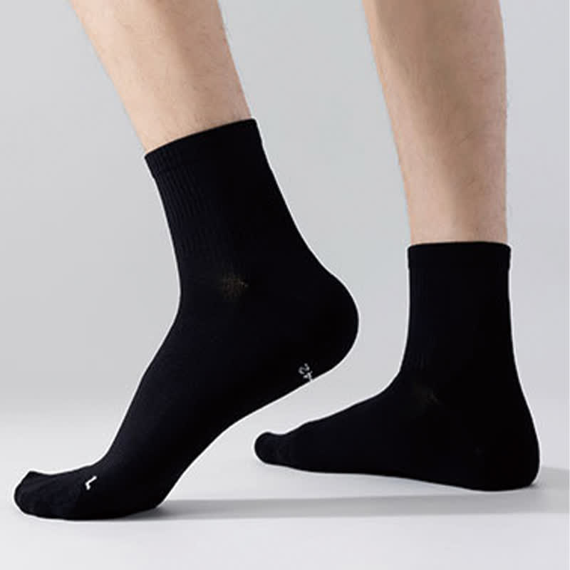 Chaussettes de compression respirantes de couleur unie pour le sport (5 paires)